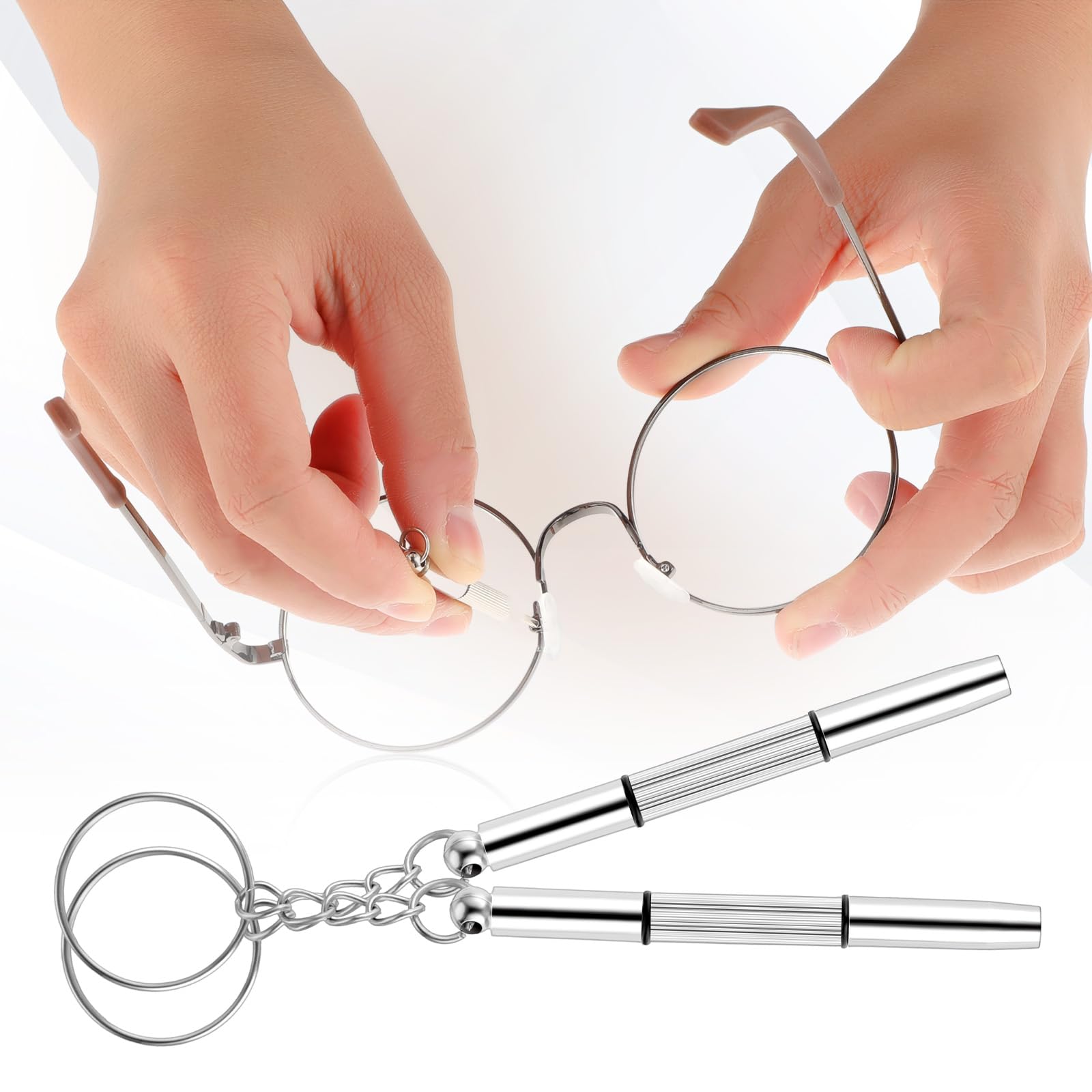Electronics Repair Glasses - ชุดไขควงซ่อมแว่นตา 3 in 1 ไขควงขนาดเล็กแบบพกพา พร้อมพวงกุญแจ