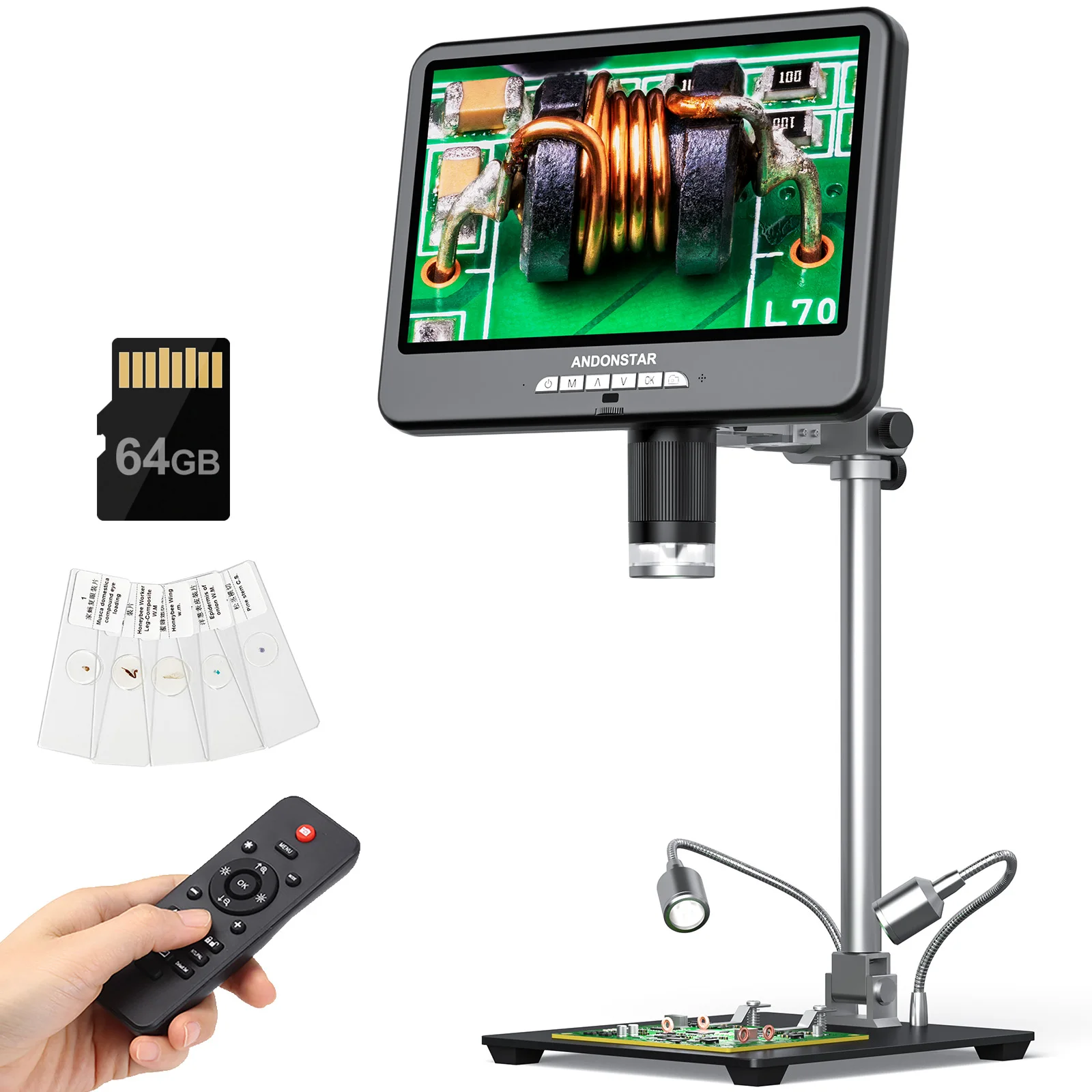 Electronics Repair Microscope - กล้องจุลทรรศน์ดิจิตอล Andonstar AD210S-Pro 4K 60FPS 10.1
