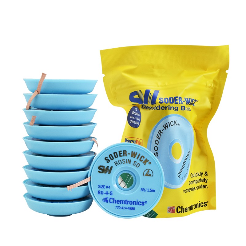 Solder Wick Braid - USA SW Chemtronics SODER WICK ป้องกันไฟฟ้าสถิตย์ตะกั่ว-ฟรี