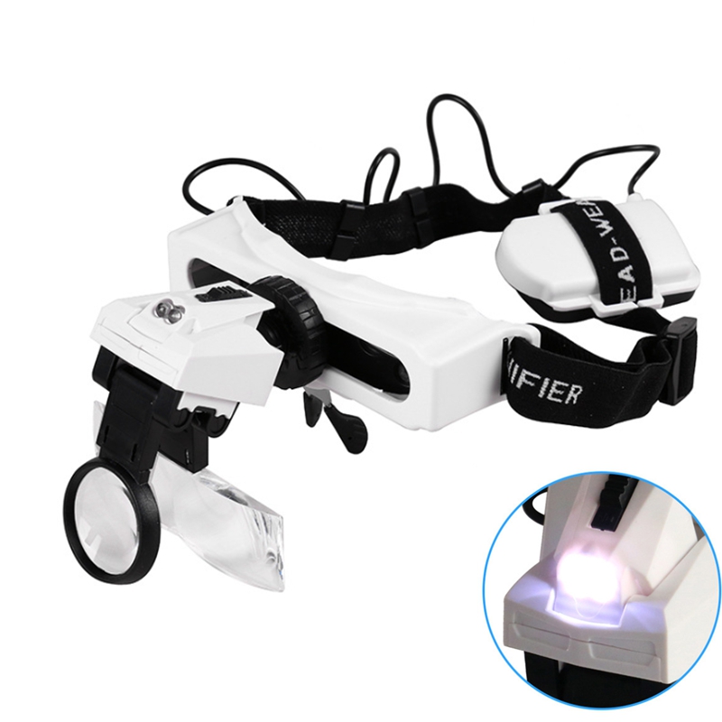 แว่นขยายแบบคาดศีรษะพร้อมไฟ LED - Electronics Repair Glasses บทวิจารณ์และราคา