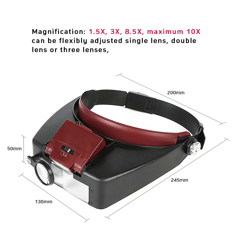แว่นขยายแบบคาดศีรษะ10X สไตล์หม - Electronics Repair Glasses บทวิจารณ์และราคา