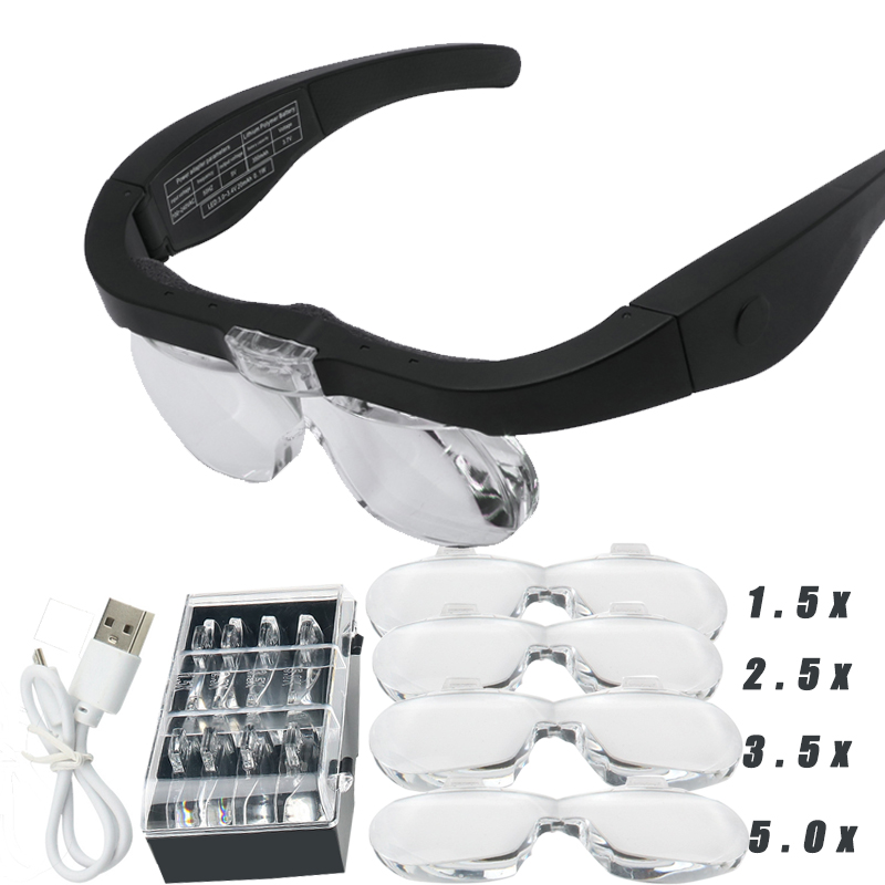แว่นขยาย Magnifier1.5X 2.5X 3. - Electronics Repair Glasses บทวิจารณ์และราคา