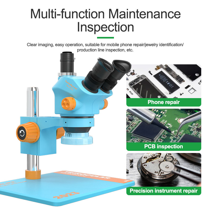 กล้องจุลทรรศน์สามตาซูมอิเล็กทร - Electronics Repair Microscope บทวิจารณ์และราคา