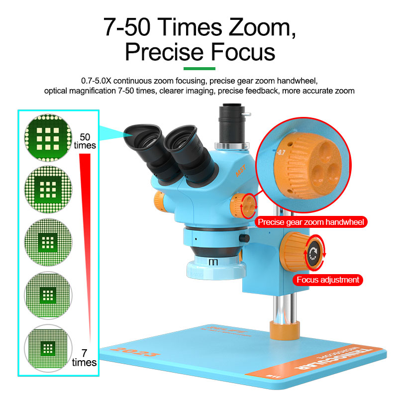 กล้องจุลทรรศน์สามตาซูมอิเล็กทร - Electronics Repair Microscope บทวิจารณ์และราคา