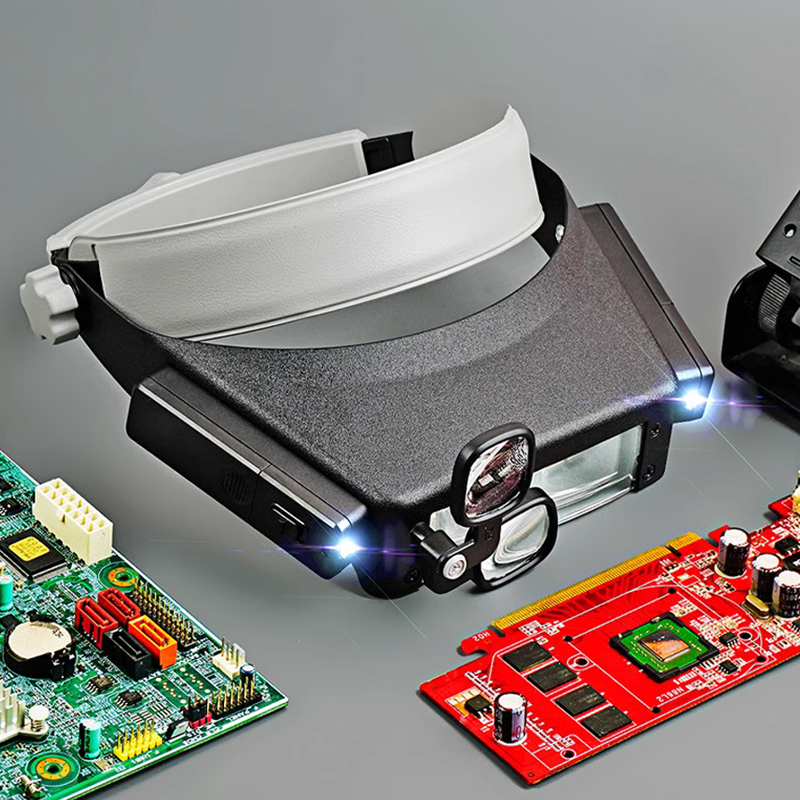 ใหม่แถบคาดศีรษะแว่นขยายไฟ LED  - Electronics Repair Glasses บทวิจารณ์และราคา
