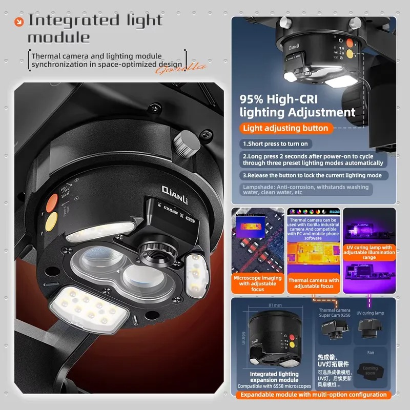 กล้องจุลทรรศน์สามตา Qianli 655 - Electronics Repair Microscope บทวิจารณ์และราคา
