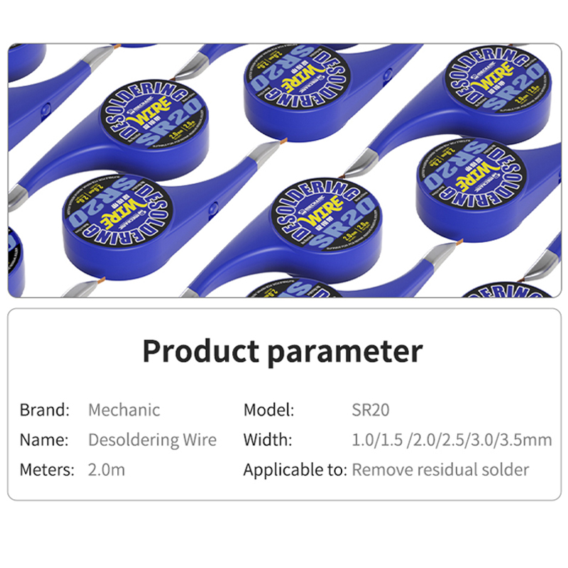 ลวดดูดตะกั่ว MECHANIC SR20 ขนา - Solder Wick Braid บทวิจารณ์และราคา