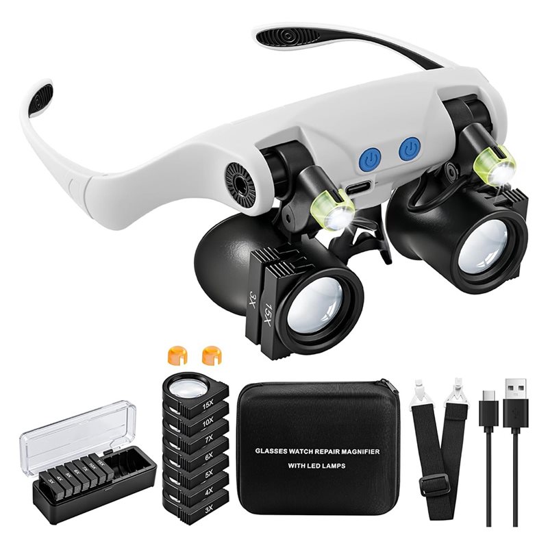 แว่นขยายแบบมีไฟ LED ABUP, แว่น - Electronics Repair Glasses บทวิจารณ์และราคา
