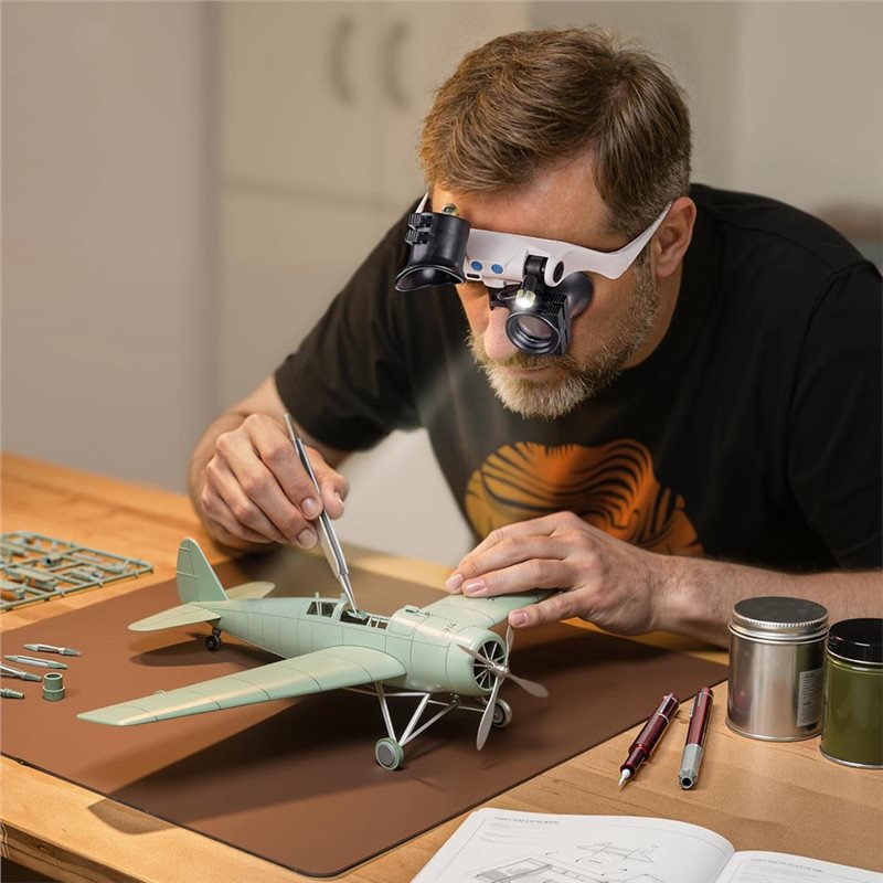 แว่นขยายแบบมีไฟ LED ABUP, แว่น - Electronics Repair Glasses บทวิจารณ์และราคา